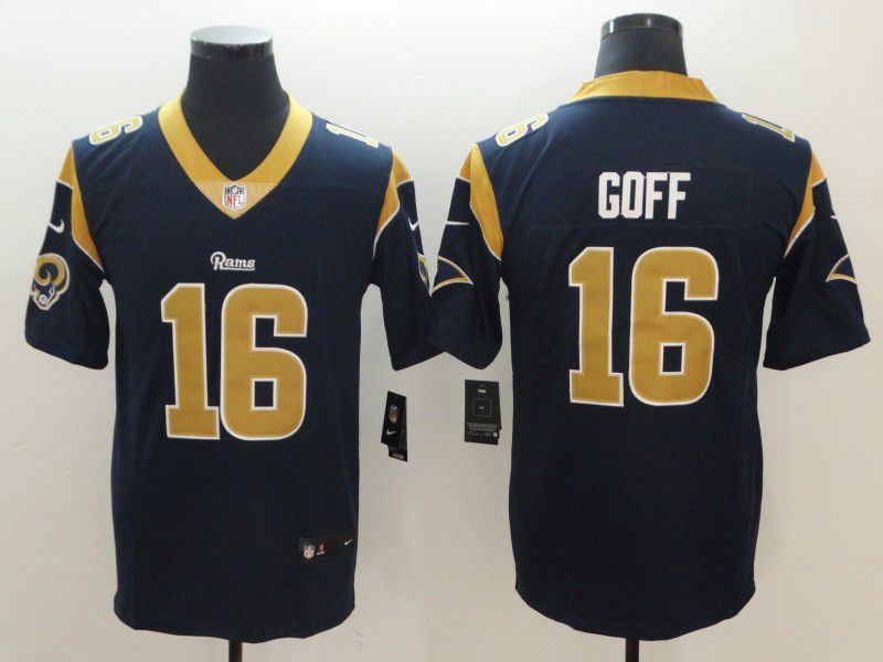 Men Los Angeles Rams #16 Goff Blue Nike Vapor Untouchable Limited Playe NFL Jerseys
